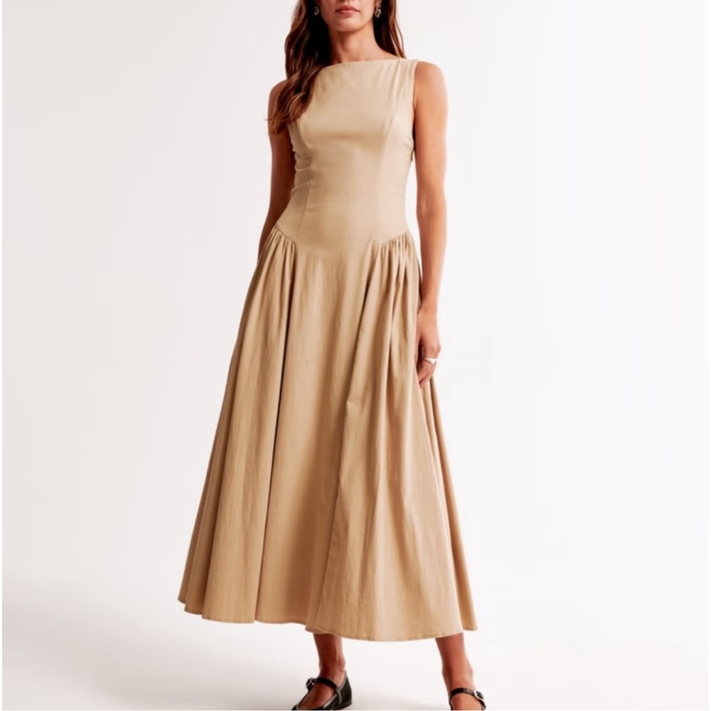 Abercrombie Drop-Waist Midi Dress NWT